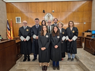 Las juezas con la Sala de Gobierno del TSJIB